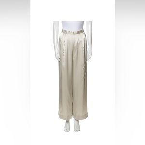 Carmen Marc Valvo satin wide lag pants size 10